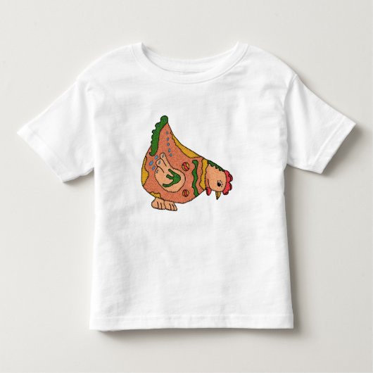 buntes Huhn Kleinkind T-shirt (Vorderseite)