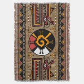 Buntes Hunab Ku Mayasymbol #5 Decke (Vorderseite Vertikal)