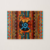 Buntes Hunab Ku Mayasymbol #6 Puzzle (Horizontal)