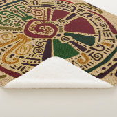 Buntes Hunab Ku Mayasymbol auf Baumwolle Sherpadecke (3/4)