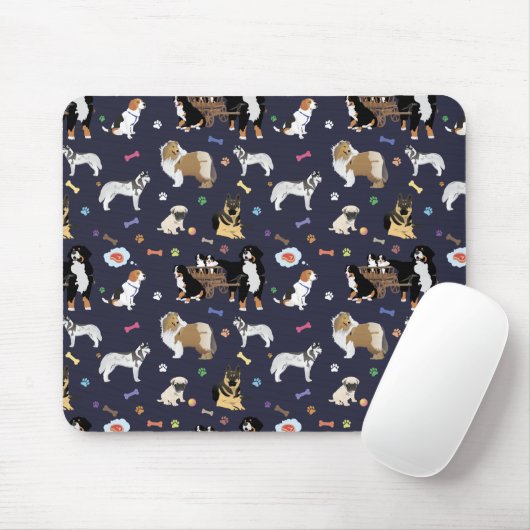 Buntes Hundemuster Mousepad (Mit Mouse)