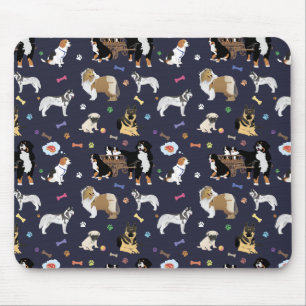 Buntes Hundemuster Mousepad