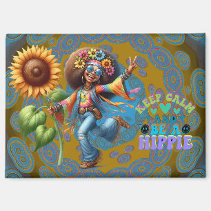 Buntes-Ich Hippie Chic Keep Calm Magnet