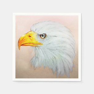 Buntes illustriertes Set Servietten - Adler