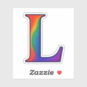 Buntes Initial Alphabet Buchstabe L Aufkleber (Blatt)