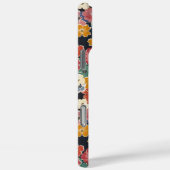 Buntes japanisches Blumenprint mit Monogramm Case-Mate iPhone Hülle (Rückseite / Rechts)