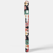 Buntes japanisches Blumenprint mit Monogramm Case-Mate iPhone Hülle (Rückseite / Links)