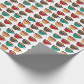 Buntes Kaffeetassenmuster Geschenkpapier (Ecke)