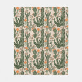 Buntes Kaktus-Muster Fleecedecke (Vorderseite)