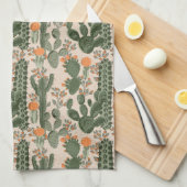 Buntes Kaktus-Muster Geschirrtuch (Viertel Falte)