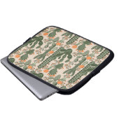 Buntes Kaktus-Muster Laptopschutzhülle (Vorne Knopf)