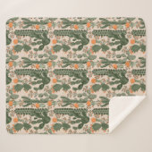 Buntes Kaktus-Muster Sherpadecke (Vorderseite (Horizontal))