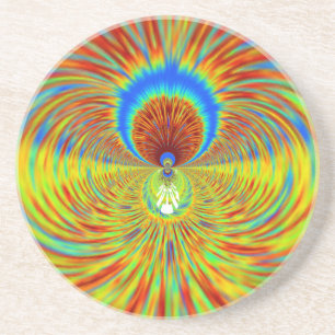 Buntes Kaleidoskop Kunstposter Getränkeuntersetzer
