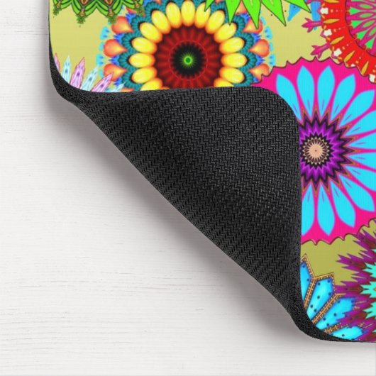 Buntes Kaleidoskopmuster Mousepad (Ecke)
