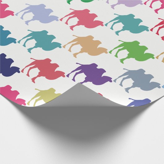Buntes Kamelmuster Geschenkpapier (Ecke)
