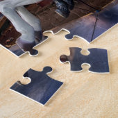 Buntes Karussell-Pferd und fröhliche gehen Runde Puzzle (Seite)