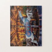 Buntes Karussell-Pferd und fröhliche gehen Runde Puzzle (Vertikal)