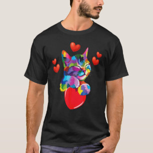 Buntes Kätzchen für Katze  Katzenpapa Katzenmama 2 T-Shirt