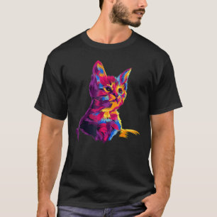 Buntes Kätzchen Für Katze Katzenvater Katzen T-Shirt