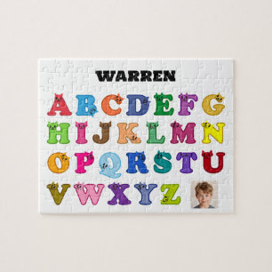 Buntes Katzen-Alphabet-Abenteuer-Puzzle Puzzle