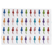 Buntes Katzen-Monogramm-große Geschenk-Tasche Große Geschenktüte (Rückseite)