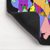 Buntes Katzen-Muster Mousepad (Ecke)