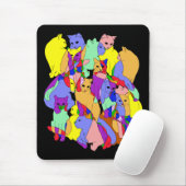 Buntes Katzen-Muster Mousepad (Mit Mouse)