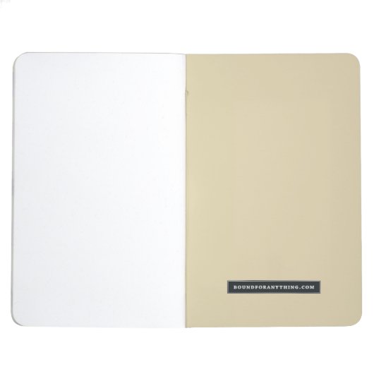 Buntes Katzen-und Tatzen-Muster auf Leinwand Taschennotizbuch (Innenansicht Hinten)