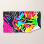 Buntes Katzendesign Badhandtuch Set (Handtuch)