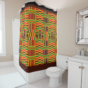 Buntes Kente Duschvorhang