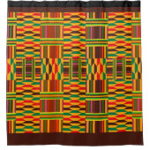 Buntes Kente Duschvorhang (Vorderseite)