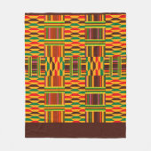 Buntes Kente Fleecedecke (Vorderseite)