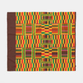 Buntes Kente Fleecedecke (Vorderseite (Horizontal))