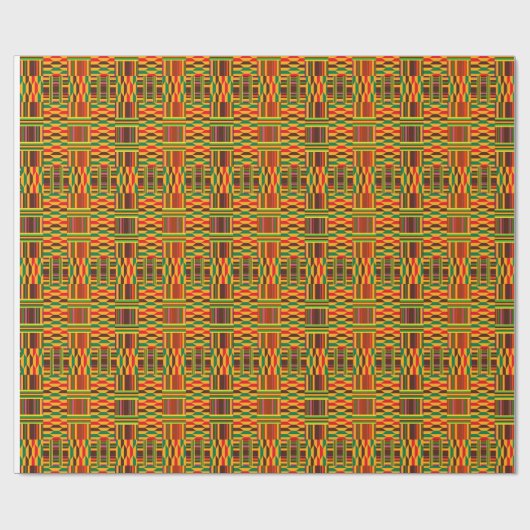 Buntes Kente Geschenkpapier (Flach)