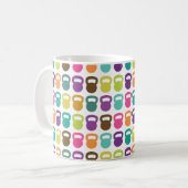 buntes Kettlebells für Kaffeetasse (Vorderseite Links)