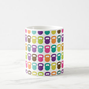 buntes Kettlebells für Kaffeetasse