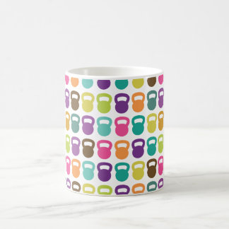buntes Kettlebells für Kaffeetasse