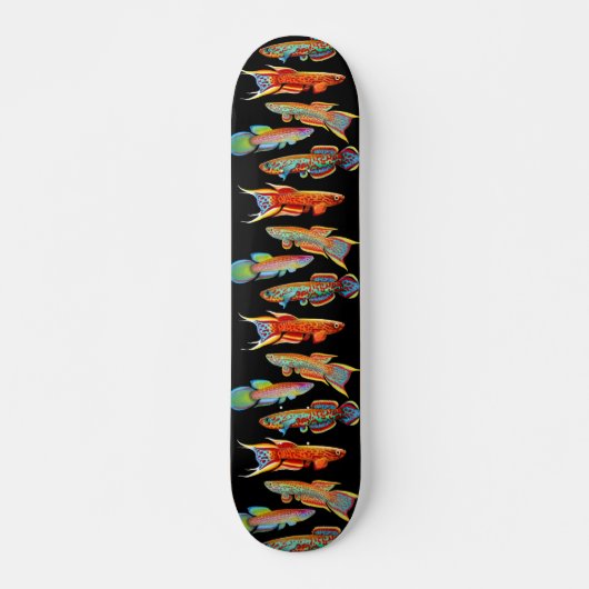 Buntes Killifish-Skateboard Skateboard (Vorne)
