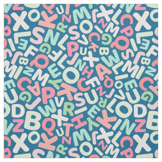 buntes Kinderalphabet am Hof Stoff (Muster)