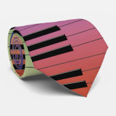 Buntes Klavier befestigt | Musik-Geschenke Krawatte (Gerollt)