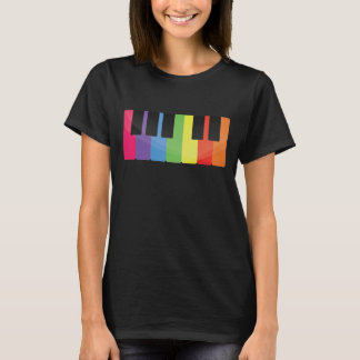 Buntes Klavier T-Shirt