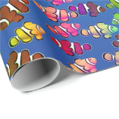 Buntes kleines Clownfish Packpapier (Rolleneckpunkt)