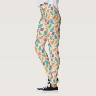 Buntes kleines Vogel-Muster Leggings