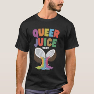 Buntes Kokosnuss mit queerer Limonade T-Shirt
