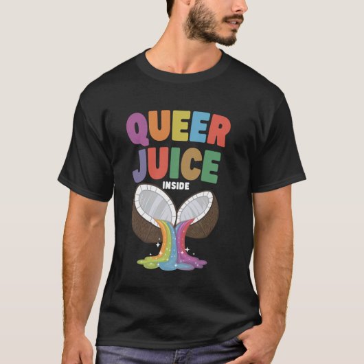 Buntes Kokosnuss mit queerer Limonade T-Shirt (Vorderseite)