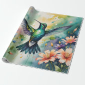 buntes Kolibri-Geschenkpapier Geschenkpapier (Ungerollt)