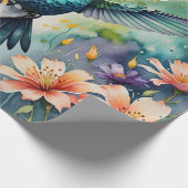 buntes Kolibri-Geschenkpapier Geschenkpapier (Ecke)