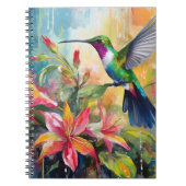 Buntes Kolibri-Moderne Kunst Notizblock (Vorderseite)