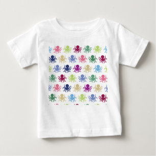 Buntes Krakenmuster Baby T-shirt