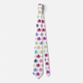 Buntes Krakenmuster Krawatte (Vorderseite)